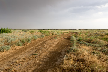 dirt road after rain