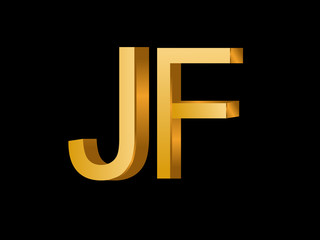 Obraz premium JF Initial Logo for your startup venture