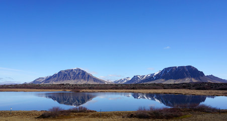 Fototapeta na wymiar Beautiful landscape along the road trip in Iceland