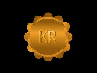KR Initial Logo for your startup venture
