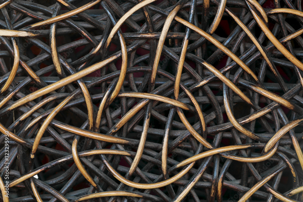 Aufkleber woven rattan for pattern and background