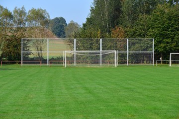 Fototapeta na wymiar Football season, football gate, football background, soccer background. 
