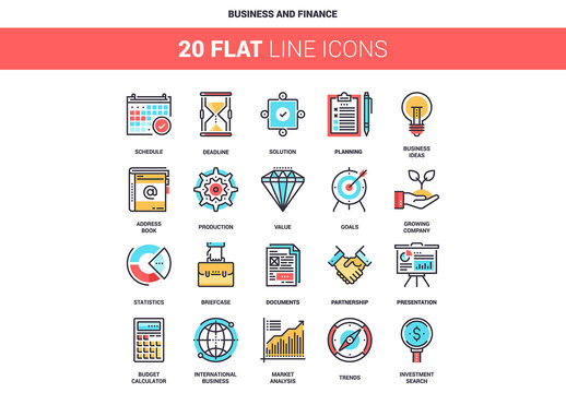 Business and Finance Icons Set