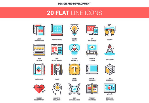 Deisgn and Development Icons Set