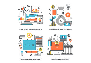 Business and Finance Illustrations Set