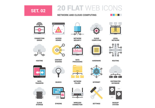 Networking Icons Set 