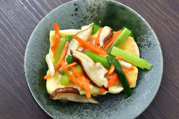 豆腐の野菜餡かけ