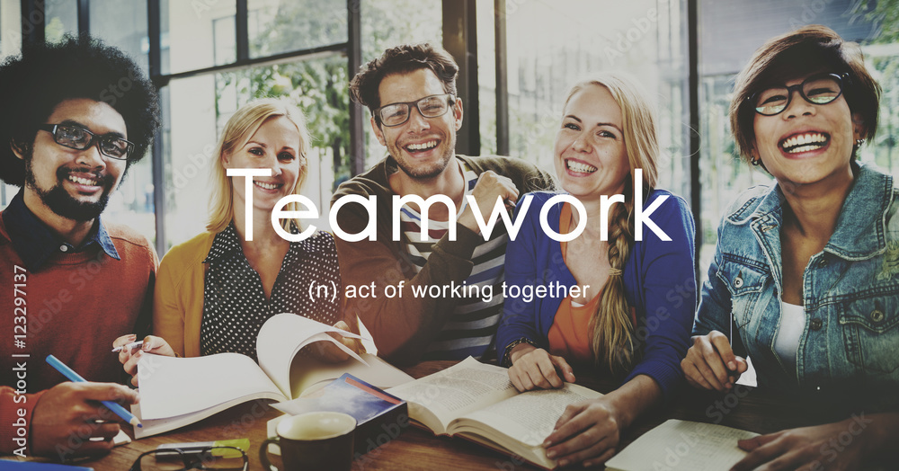 Sticker teamwork alliance collaboration company team concept - Stickers