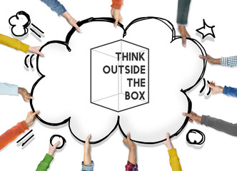 Thinking Out Of The Box Concept