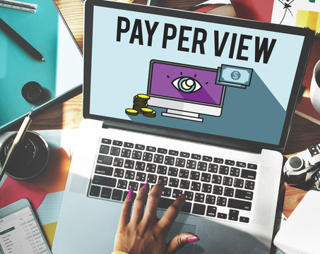 Pay Per View Online Marketing Concept