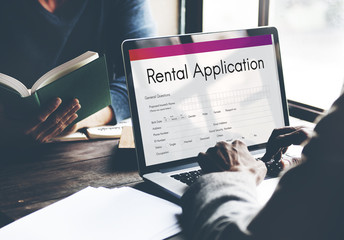 Rental Application Leasable Borrow Apply Rent Concept