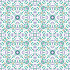 Folk ornamental textile seamless kaleidoscopic pattern print