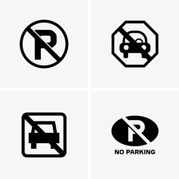 No parking signs