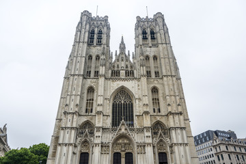 Fototapeta premium St. Michael and St. Gudula in Brussels, Belgium.