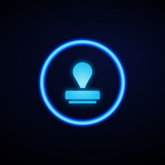 Glowing App Button - Dark