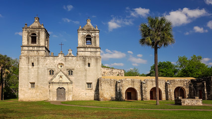 Fototapeta na wymiar Spanish Mission Concepcion in San Antonio, Texas