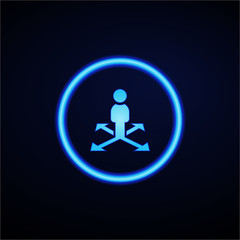 Glowing App Button - Dark