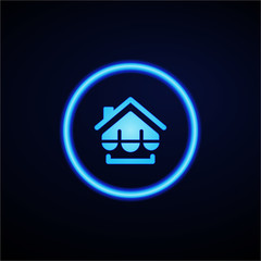 Glowing App Button - Dark