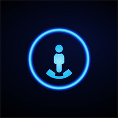 Glowing App Button - Dark