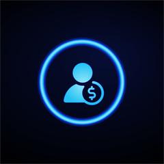 Glowing App Button - Dark