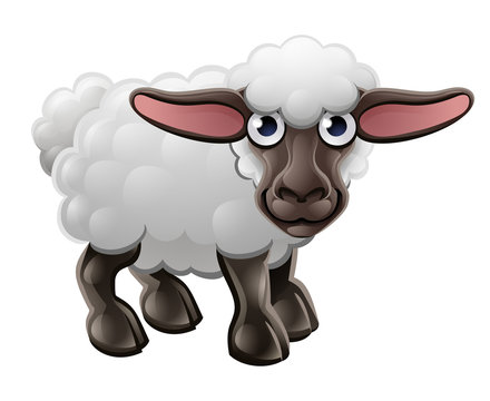 recommend clip art: Cartoon Cute Sheep Farm Animal