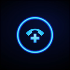 Fototapeta premium Glowing App Button - Dark