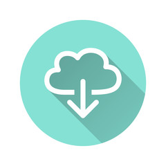 Cloud download - vector icon.