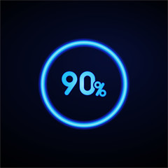 Glowing App Button - Dark