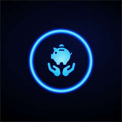 Glowing App Button - Dark