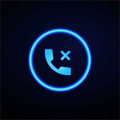 Obraz premium Glowing App Button - Dark