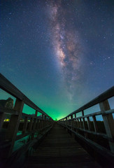 A night sky full of star and visible milky way at Thailand