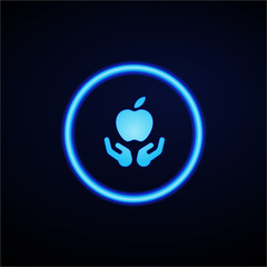 Glowing App Button - Dark