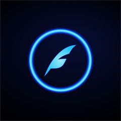 Glowing App Button - Dark