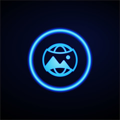 Glowing App Button - Dark