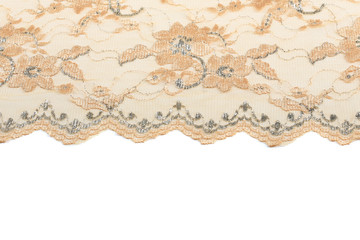 Fototapeta premium beige lace with flowers