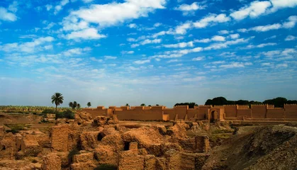 Fototapete Rudnes Panorama der Ruinen von Babylon, Hillah, Irak