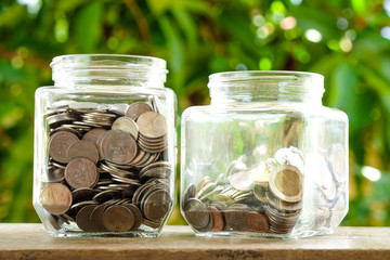 business finance. save money for investment concept money in the