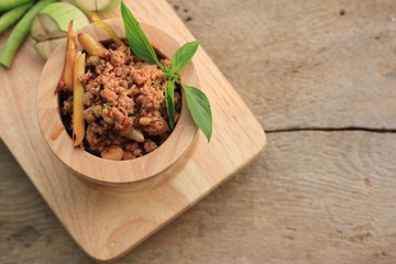 spicy minced pork