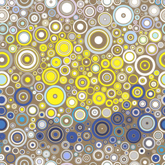 Abstract seamless background made of set of rings, vector illustration
