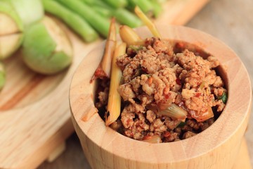 spicy minced pork