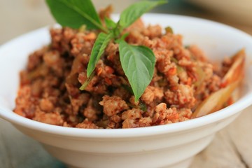 spicy minced pork