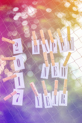 this bokeh light of happy new year 2017