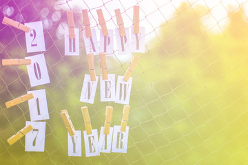 this bokeh light of happy new year 2017