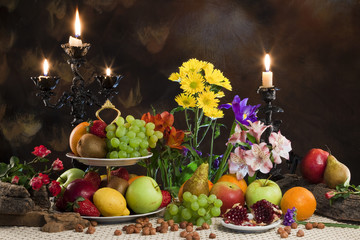 fruits and flowers