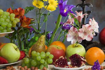 fruits and flowers