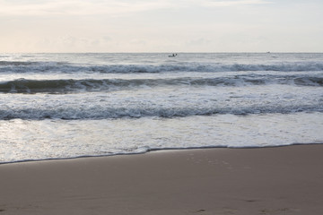 beautiful landscape summer sea with sand beach