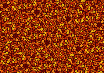 Pattern with autumn leaves.Vector Background.