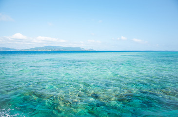 Cobalt blue of the sea and the sky, Minnajima Island, okinawa, japan / 沖縄水納島ビーチ　コバルトブルーの海と空
