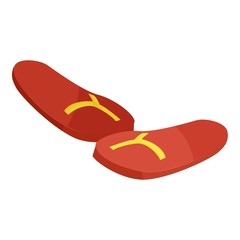 Flip flop icon. Isometric illustration of flip flop vector icon for web