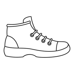 Boot icon. Outline illustration of boots vector icon for web